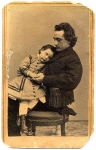 Edwin Booth with his daughter Edwina in 1864