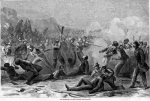 Illustration of the Massacre at Fort Pillow in Harper\'s Weekly on April 30, 1864