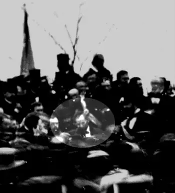 Only known photo of Abraham Lincoln at Gettysburg