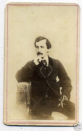 John Wilkes Booth photographed by Charles DeForest Fredricks circa 1862