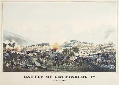 Illustration of the Battle of Gettysburg