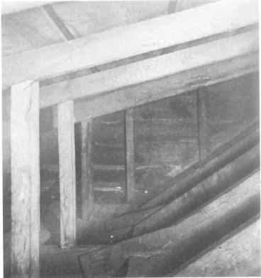 Secret room in the Van Lew mansion where Van Lew hid Unionists and escaped prisoners, circa 1890