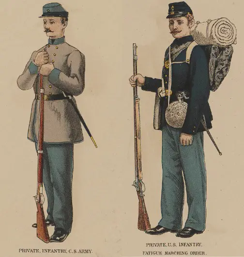Kleding Herenkleding Pakken Confederate Enlisted man Civil War Soldier Uniform for Reenactment 